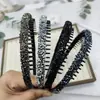 Accesorios para el Cabello Estilo Coreano, Nueva Diadema, Pedrería de Cristal, Pinza para el Cabello Versátil Simple Dentada, Antideslizante, Pasador Elegante para Adultos, Accesorio para el Cabello