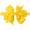 Banda para el cabello de bebé transfronteriza, diadema con lazo de cola de milano para niños, punto de onda, nudo hexagonal, hecha a mano con cinta acanalada, accesorios para el cabello de niñas