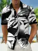 Exportação Europeia e Americana Amazon 2025 Nova Moda Casual Versátil Moda Estampada Havaiana Camisa Masculina de Manga Curta