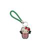Llavero de cuerda trenzada creativo de la serie Hello Kitty de Amazon, colgante de coche creativo Dunhuang de cuero con dibujos animados
