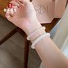 Pulsera de Jade Blanco Afgano Pulsera de Barra Redonda Jade Luna Blanca Artesanía de Jade Pulsera de Calcedonia Proveedor de Transmisiones en Vivo Fabricante Mayorista