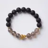 Pulseira de Contas com Design de Agarwood de Ágata Roxa Defumada Natural Novo Estilo Chinês Ano Após Ano Paz Estilo Nacional Pulseira de Fio Único Atacado