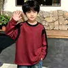 Camiseta de Manga Larga 100% Algodón para Niños, Estilo Nuevo Primavera y Otoño, Top de Raglán con Dibujos Animados para Niños Medianos y Grandes, Capa Base para Bebé, Moderna
