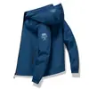 Jaqueta com Capuz Transfronteiriça Exterior à Prova de Vento Unissex Versátil Casual Top Corta-vento Estilo Oversized