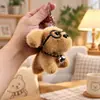 Pelúcia fofa de cachorro de leite desenho animado olhos sininho boneca boneca de presente bolsa chaveiro pingente atacado