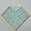 Japão Comércio Exterior Algodão Original Fio Único Não Torcido Tingido em Fio Jacquard Bordado Borda com Ponto de Cruz Renda Quadrada Absorvente Sem Fiapos