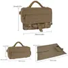 Bolsa Táctica Expandible Impermeable 500D Nylon para Herramientas EDC al Aire Libre con Sistema Molle y Panel Oxford