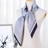 Estilo K Lenço Quadrado 90 Elegante Seda de Imitação Sarja Feminina Decorativo Lenço de Seda Feminino Toque de Seda DIY Lenço Fino de Seda
