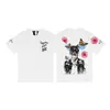 Camiseta de Verano Clásica de Manga Corta para Hombre Vlone Fog Mosaico Estampado Reflectante Marca de Moda V Grande Ajuste Holgado