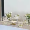Mesa de Postres de Boda Blanca Soporte de Exhibición de Adornos Soporte para Pastel de Cumpleaños Mesa de Exhibición de Comida Fría Pausa para el Té Soporte para Pasteles de Té de la Tarde