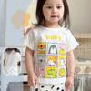 Camiseta de Manga Curta para Bebê Algodão Puro Verão Fina Verão Camiseta para Meninos e Meninas Roupas Parte Superior Manga Curta Roupas de Verão para Bebê
