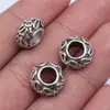 13X7Mm 2.5g Prata Antiga Joias Acessórios Materiais Atacado Contas com Furo Grande e Pequeno Contas com Furo Grande