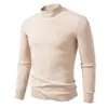 Comercio Exterior al por Mayor Otoño e Invierno Hombres Europeo y Americano Suéter de Punto Trenzado Cuello Alto Talla Grande Moda Casual Jersey Prendas de Punto