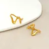 Aretes Geométricos de Hilo Dorado para Mujer, Diseño de Nicho, Gama Alta, Aretes de Lujo Ligero, Nuevo Estilo Popular, Aretes Elegantes