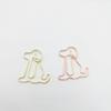 Clip para papel de perro color oro rosa clip para papel de animal clip para papel de dibujos animados pin con forma especial clip para papel creativo