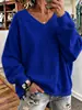 Suéter de punto con cuello en V y degradado transfronterizo, estilo casual versátil para adolescentes, capa base holgada para parejas, suéter falso para otoño e invierno