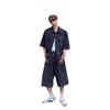 Camisa jeans retrô masculina verão estilo Hong Kong estudante solto nicho design senso interessante novo top masculino para uso externo