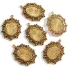 Accesorios para Joyería DIY 25*18mm Diámetro Interior Piedra del Tiempo Base Ovalada Colgante de Collar C13