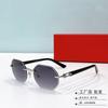Tarjeta hogar especial transfronteriza para gafas de sol sin marco adorno de cristal de diamante 18 gafas de sol gafas de hombre moda al por mayor 0439s