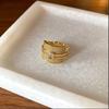 Europa y Estados Unidos anillo de serpiente de circón con viento frío diseño de nicho de alta gama anillo para el dedo de comida nueva joyería versátil al por mayor para mujer