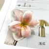 Flor de Lirio Simulada de Doble Pétalo Grande, Cabeza de Flor, Material para Manualidades, Guirnaldas, Pasadores, Accesorios para Fotografía en Casa
