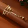 Pulseira Geométrico de Strass com Pedras Cheias Moda Cruz Vazada Inlaid Diamond Popular Transfronteiriça Joias Atacado