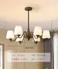 Lámpara de araña estilo vintage para la sala de estar, luz principal con una sensación de lujo ligero y alta gama, retro y elegante estilo Bauhaus, lámpara de hierro de 6 luces para el comedor