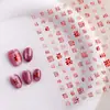 Pegatinas Rojas de Bendición de Año Nuevo para Uñas Adhesivas Planas Bendición Roja Pegatinas de Arte para Uñas DIY Joyería Estilo Dh