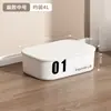 Caja de Almacenamiento Estilo Japonés con Tapa, Cesta Organizadora de Escritorio para Artículos Varios y Snacks, Caja Organizadora de Plástico para Almacenamiento de Cosméticos en Escritorio de Dormitorio