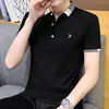 Polo Masculino Casual de Manga Curta Novo Direto da Fábrica Solto Tamanho Grande Top Pai Bordado Top Masculino de Meia-manga