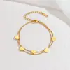 Lote Misto de Pulseiras de Aço Titânio Galvanizado a Vácuo PVD com Acabamento de Luxo, Joias de Aço Inoxidável para Venda Transfronteiriça Que Não Desbotam no Verão, Personalizáveis para Mulheres