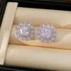 As Ondas de Luz Cintilam! Brincos de Tarraxa de Zircônia Cúbica Super Brilhantes com um Toque de Luxo Leve e High-End, Estilo de Férias, Acessórios de Orelha Modernos e Versáteis