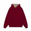 Sudadera con Capucha de Algodón de Alta Calidad de 320g con Bloques de Color a Cuadros para Hombres y Mujeres, Suéter de Manga Larga para Jóvenes con Bolsillos, Se Pueden Imprimir Gráficos