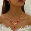 Europa transfronteriza y Estados Unidos Amazon Novia Rhinestone Cristal Collar Pendientes Traje Damas Vestido de Baile Fabricantes al por mayor
