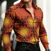 Comercio Exterior Transfronterizo Camisa de Manga Larga para Hombre Moda Callejera Amazon Casual Cardigan Casual de Manga Larga con Estampado 3D