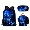 2024 Nuevo Mochila Escolar Mariposa Transfronteriza para Estudiantes Set de Tres Piezas Mochila Lonchera Estuche para Lápices Mochila
