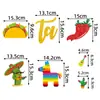 Nova Decoração de Banner para Festa de Taco Mexicano 5 de Maio Bandeira de Decoração de Festa de Carnaval Inserção para Bolo
