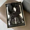 Bufanda de Seda de Color Sólido con Encaje de Nicho para Mujer, Diadema, Accesorio para el Cabello, Protector de Cuello, Estilo Francés, Sensación de Lujo, Venta al por Mayor