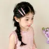 Presilha infantil para franja lateral, presilha de jacaré colorida com bolinhas para meninas, grampo para arrumar cabelos soltos na parte de trás da cabeça