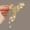 Grampo de Cabelo com Franja de Lírio-do-Vale, Acessório de Cabelo para a Parte de Trás da Cabeça, Grampo de Cabelo Estilo Antigo para Mulheres, Presilha de Cabelo Flor de Verão
