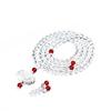 Pulseira de cristal branco quente Taobao 8mm 108 contas DIY para mão com pingente de Lótus corrente de suéter dupla finalidade