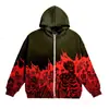 Sudadera Transfronteriza de Comercio Exterior Streetwear Sudadera con Capucha de Calavera Retro Sudadera con Capucha y Cremallera Sudadera con Capucha Gótica