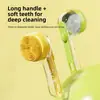 Escova de Banho de Silicone para Pets Gato Cachorro Ferramenta de Banho para Higiene Penteadeira Escova Massageadora para Remover Pelos Manuseável Escova de Banho
