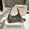 Dropshipping Nicho Bolso Hombro Tipo Baguette Bordado 2025 Gama Alta Negro Bolso Luna Creciente Francés Al Por Mayor