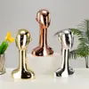 Maniquí Cabezal para Peluca Pantalla Sombrero Bufanda Tocados Gafas Cabeza Femenina Rasgos Faciales Arte Galvanizado Modelo de Cabeza Cabeza Falsa Masculino