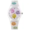 Estoque Pronto do Fabricante Atacado Pulseiras de Relógio Transparentes Coloridas, Relógios Infantis Específicos para Provas, Relógios de Quartzo Infantis de Desenho Animado, Presentes