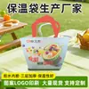 Bolsa Térmica Portátil Colorida de Formato Especial, Bolsa de Armazenamento a Frio para Sobremesa Congelada Rápida de Bolinhos de Arroz Glutinoso com Durian, Bolsa Térmica Laminada de Tecido Não Tecido