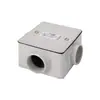 Caja de conexiones cuadrada a prueba de tres elementos de aluminio fundido 86 Caja de conexiones impermeable IP66 Caja de distribución de cables para exteriores