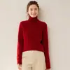 Nuevo Suéter de Cachemir Grueso de Cuello Alto para Mujer Otoño e Invierno, Suéter Básico de Punto Suave de Manga Larga