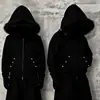 Moletom com gola de pelo estilo hip-hop americano, jaqueta cardigã solta casual com strass, roupas masculinas quentes forradas com fleece de inverno